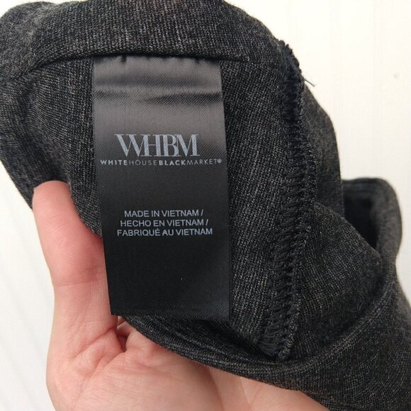 WHBM Runway Legging Size 6 New Charcoal Gray Heather Ponte Knit Ankle Length - Picture 7 of 8